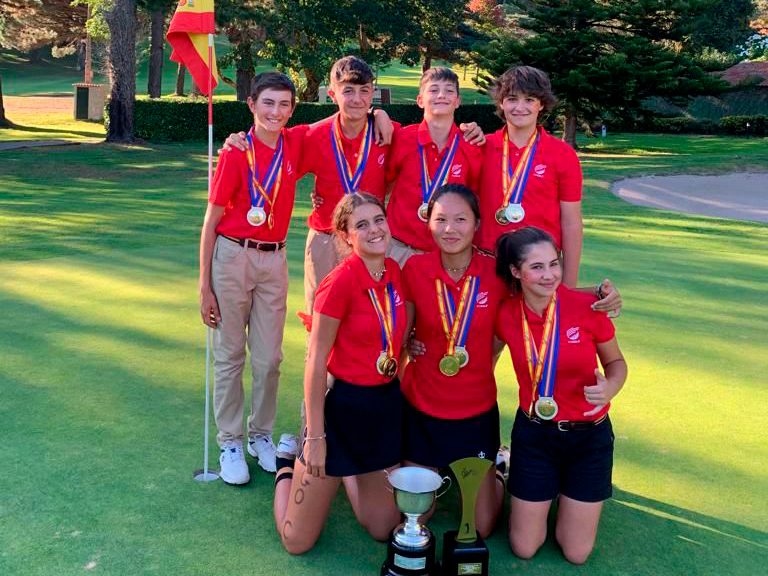 equipo de la Federació Catalana de Golf